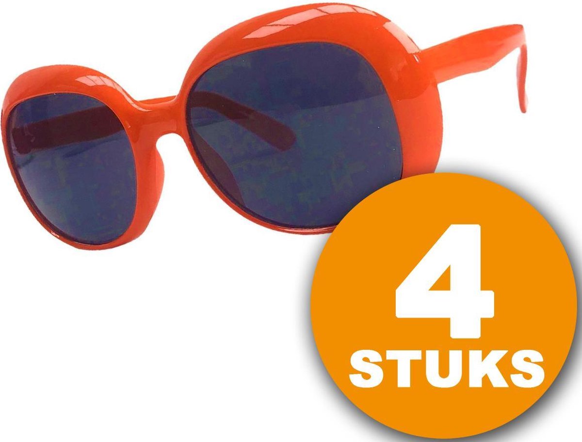 Oranje Feestbril | 4 stuks Oranje Bril Partybril 